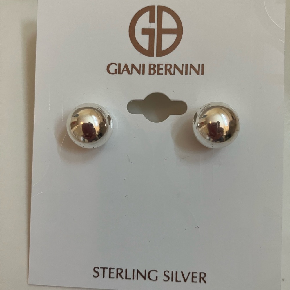 Sterling Silver Ball Earrings 10mm